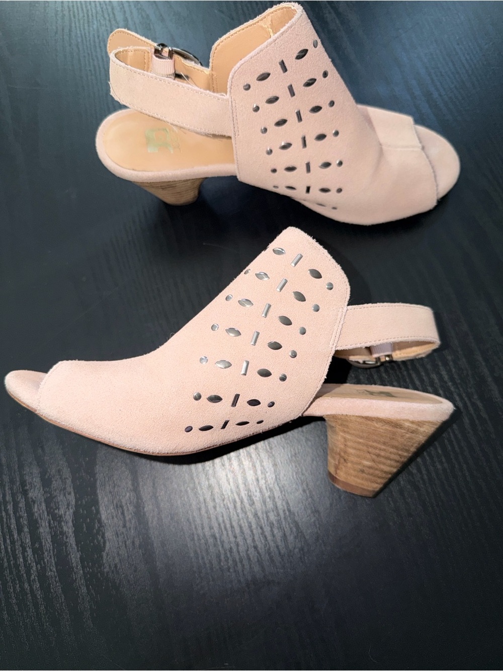 Joe’s Jeans Slingback Heels in Blush Beige